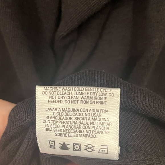 3XL Big and Tall Basic Editions Black Ribbed Knit Top - Picture 5 of 5